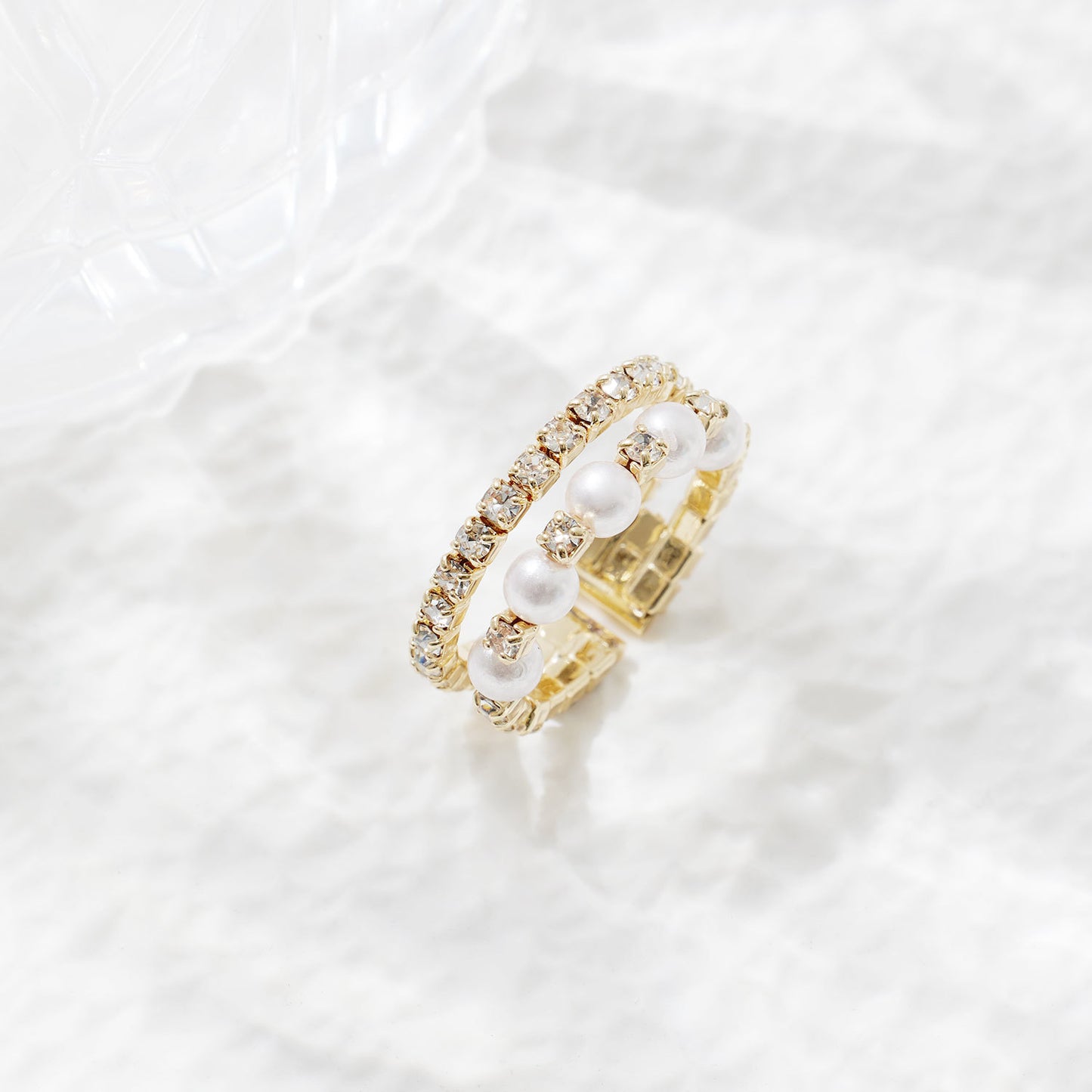 Eternal Knot Ring – gold-plated stainless steel interwoven design 1