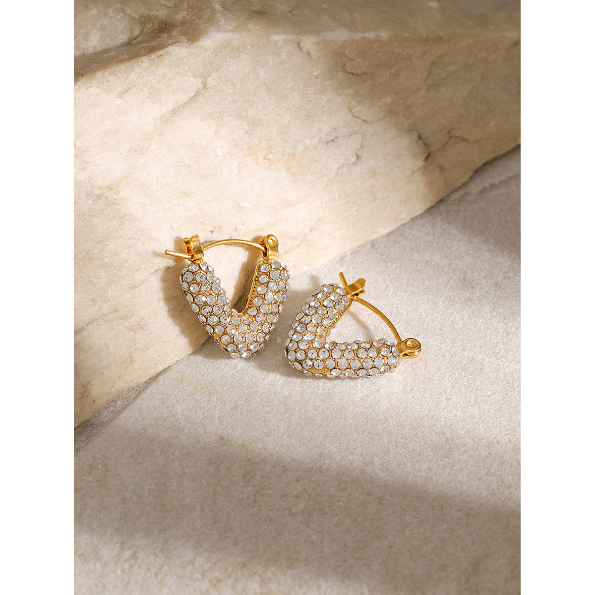 Lustre Crystal Hoops – gold-plated stainless steel hoop earrings with clear crystals”
• “Lustre Crystal Hoop Earrings – anti-tarnish crystal statement jewelry