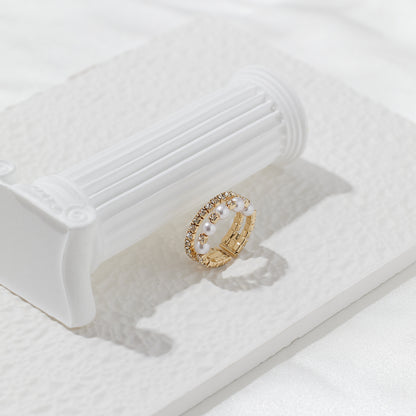 Eternal Knot Ring – gold-plated stainless steel interwoven design