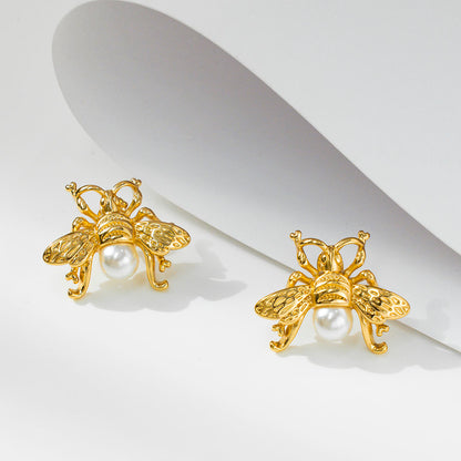 Honey Luxe Studs – gold-plated stainless steel crystal stud earrings