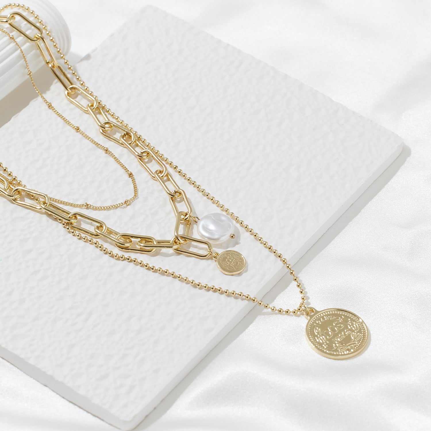 Imperium Necklace – gold-plated stainless steel statement necklace