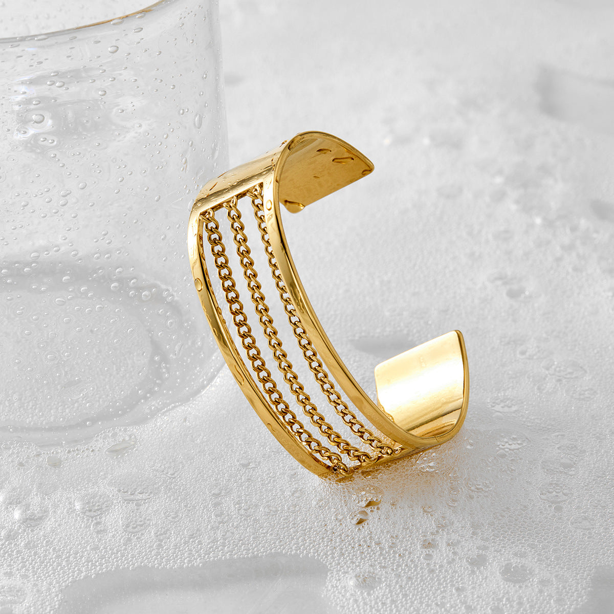 Majesté Cuff Bangle – anti-tarnish bold gold cuff jewelry