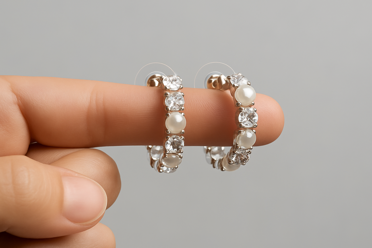 Elegant silver drop earrings with pearls and cubic zirconia, perfect for weddings, parties, or everyday wear.